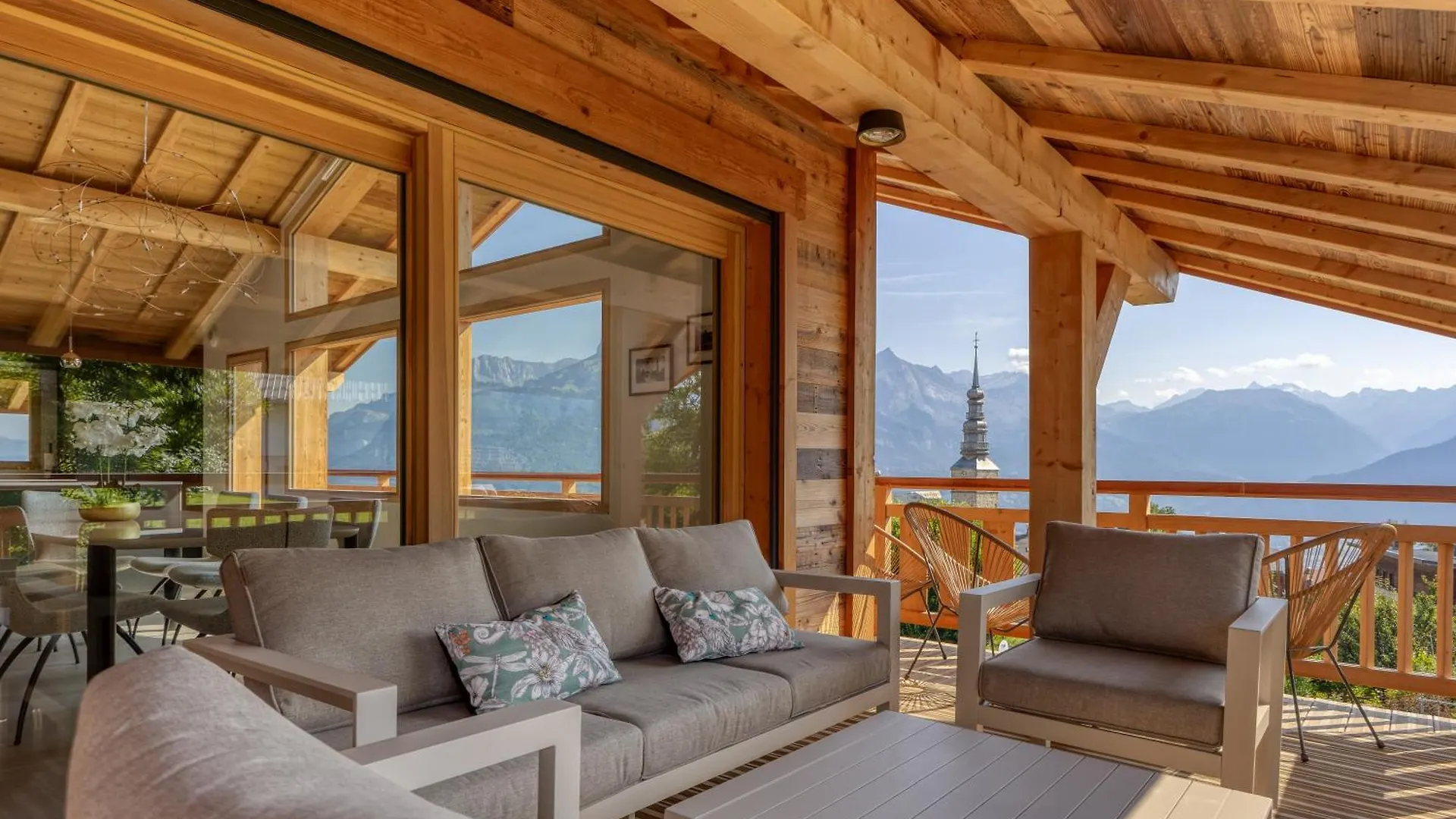 Chalet D'Exception Centre Combloux - Vue Panoramique Eglise, Mont Blanc