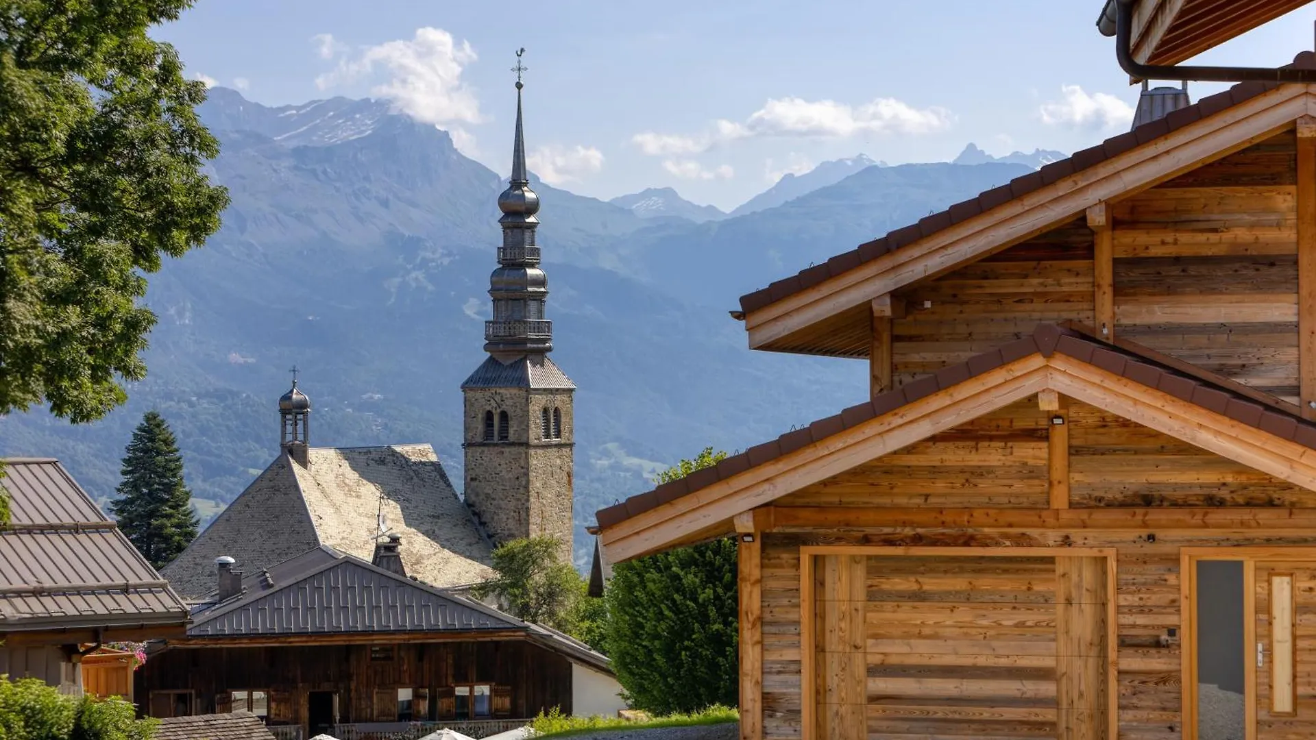 Chalet D'Exception Centre Combloux - Vue Panoramique Eglise, Mont Blanc
