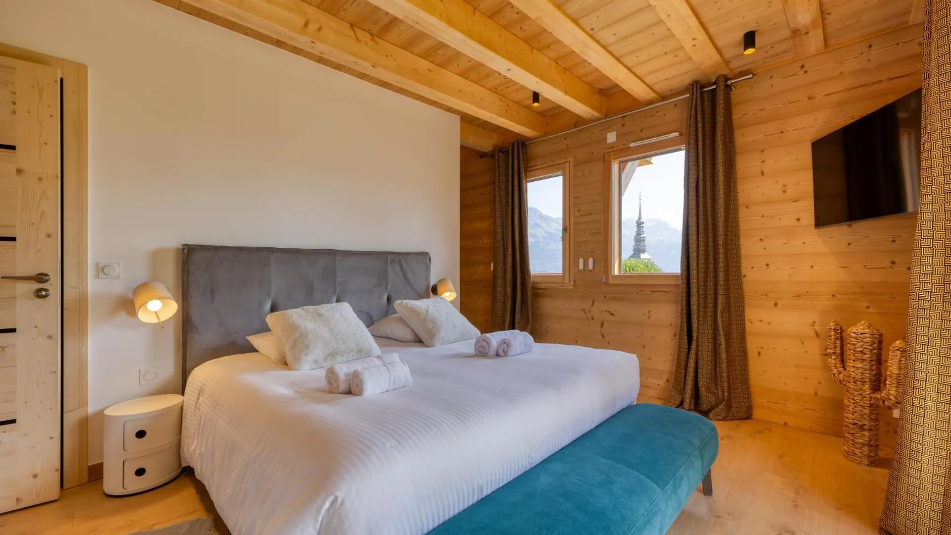 Chalet D'Exception Centre Combloux - Vue Panoramique Eglise, Mont Blanc
