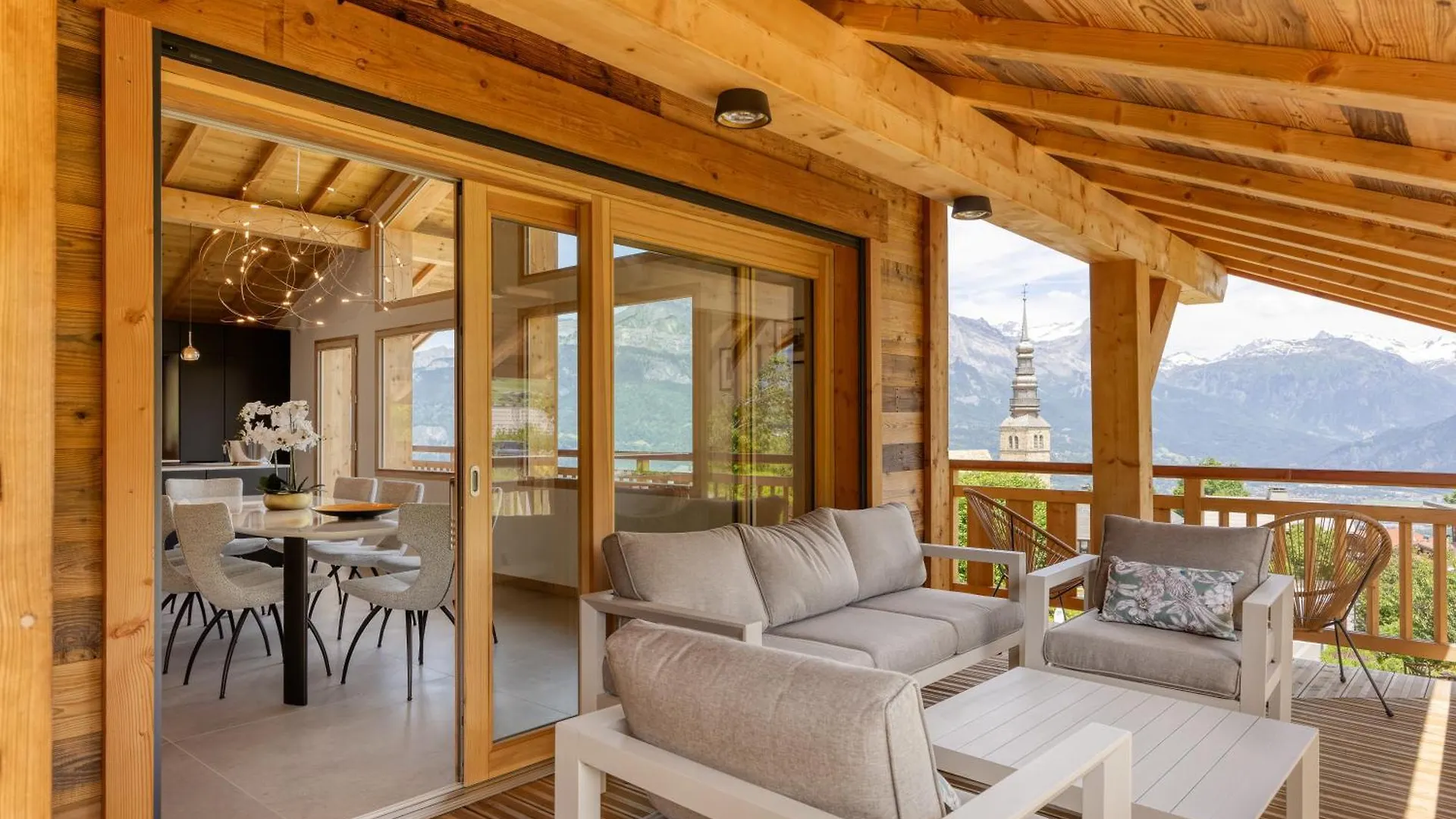 Chalet D'Exception Centre Combloux - Vue Panoramique Eglise, Mont Blanc France